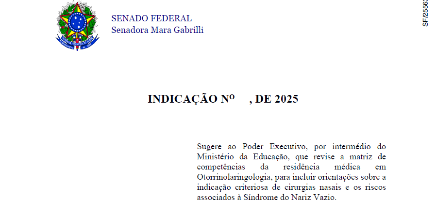 El Senado de Brasil insta a reforzar la formación médica para prevenir el Síndrome de Nariz Vacía