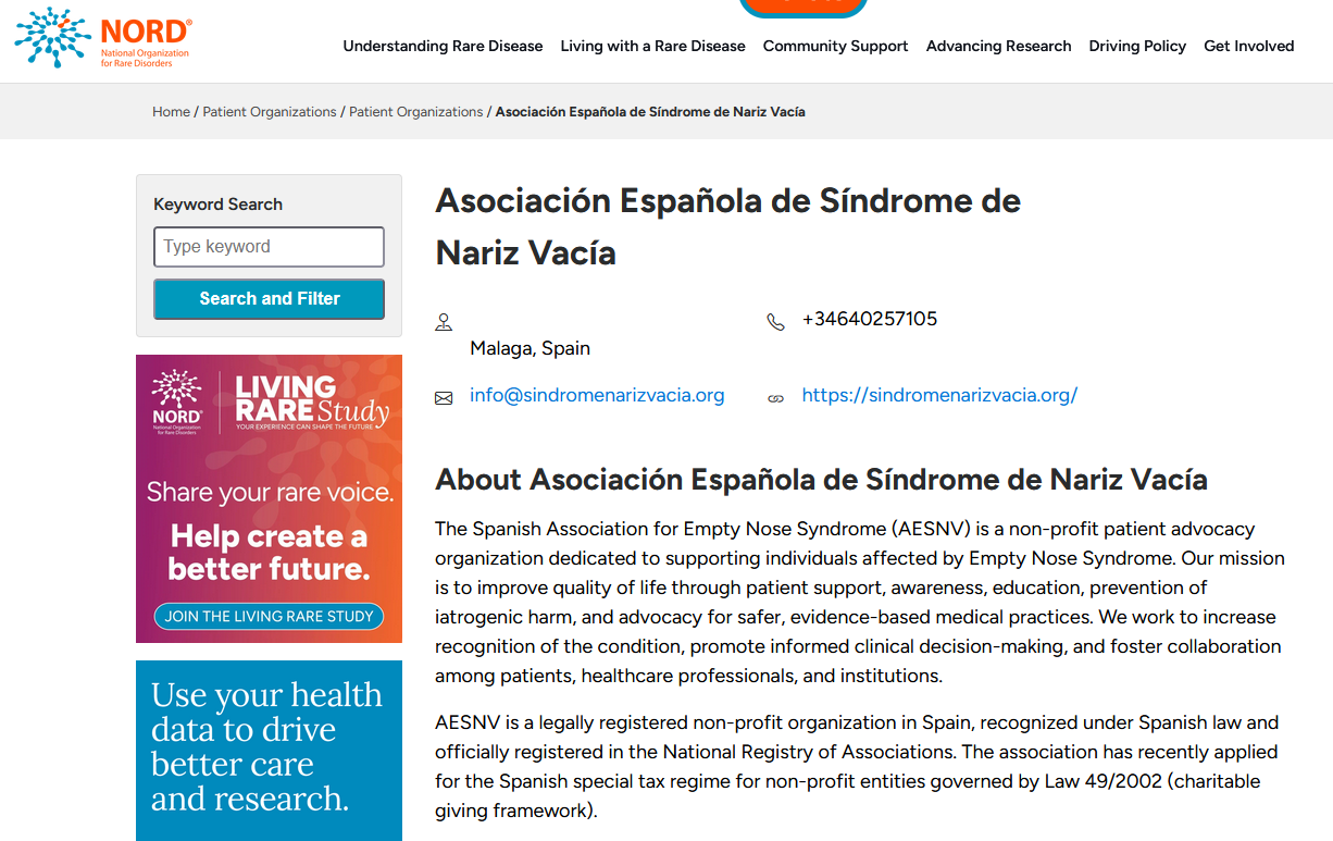 AESNV incluida en la Organizational Database de NORD