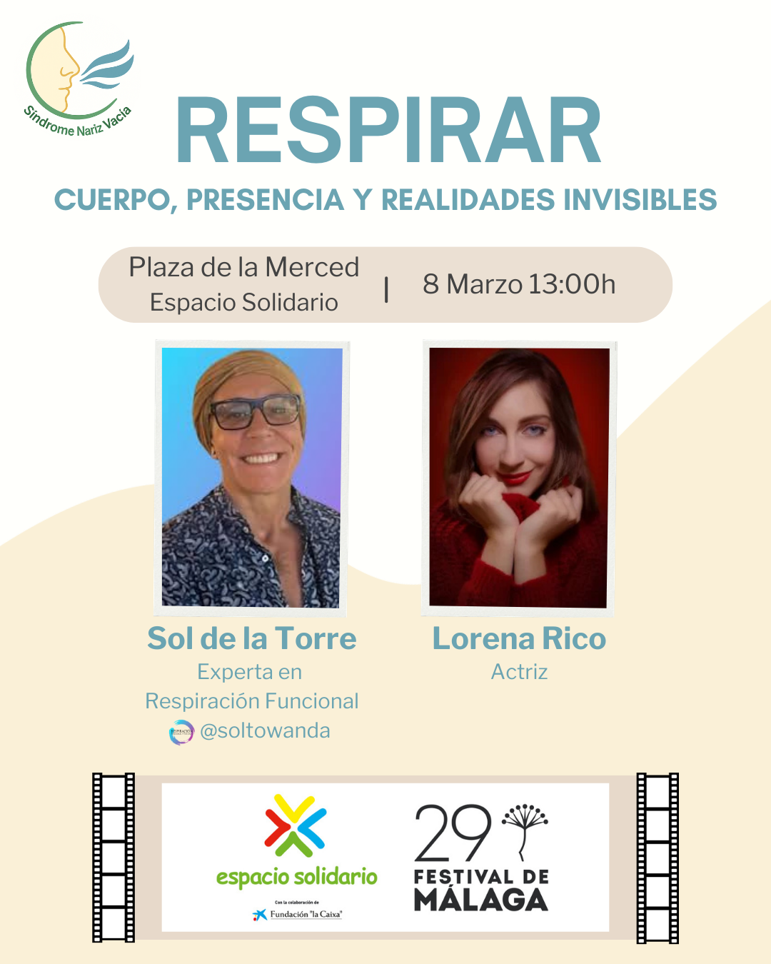 La AESNV llevará el Síndrome de Nariz Vacía al Espacio Solidario del 29 Festival de Málaga