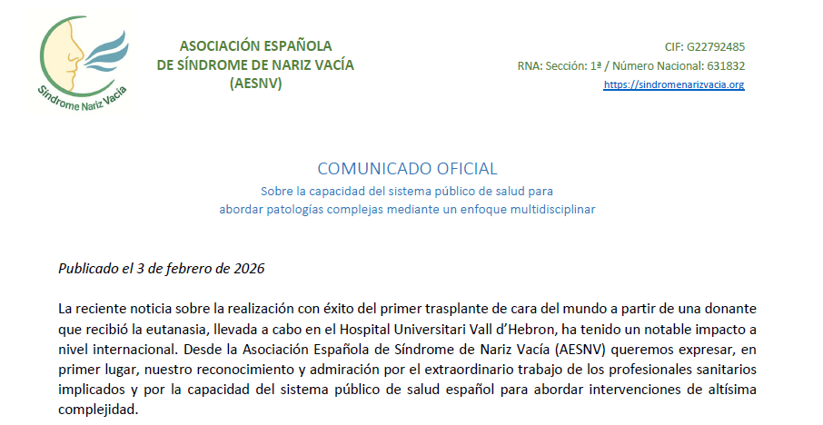 Comunicado oficial de la AESNV –
La sanidad pública cuando funciona: una reflexión a partir de un hito médico internacional